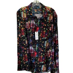Robert Graham Floral and Dragon Print Shirt Classic Fit Aerie style